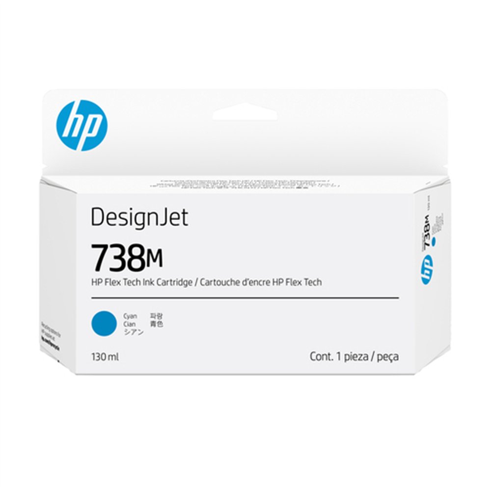 HP Cartouche d’encre DesignJet 738M, cyan, 130 ml
