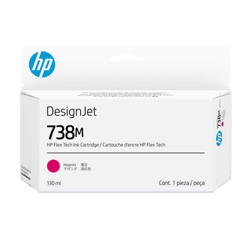 HP Cartouche d’encre DesignJet 738M, magenta, 130 ml