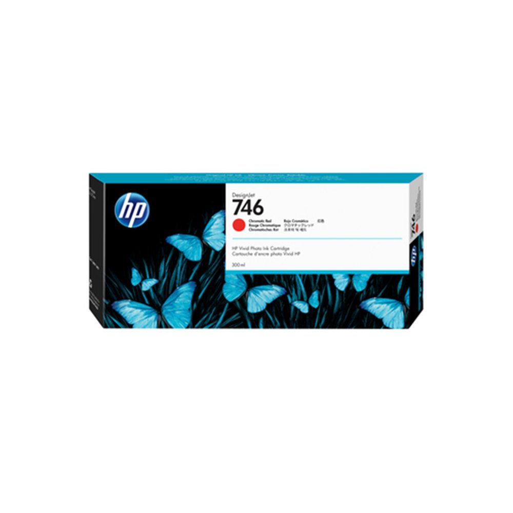 HP Cartouche d'encre DesignJet 746 de 300 ml rouge chromatique