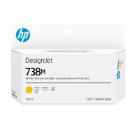 HP 738M Cartouche d'encre DesignJet Jaune, 130 ml