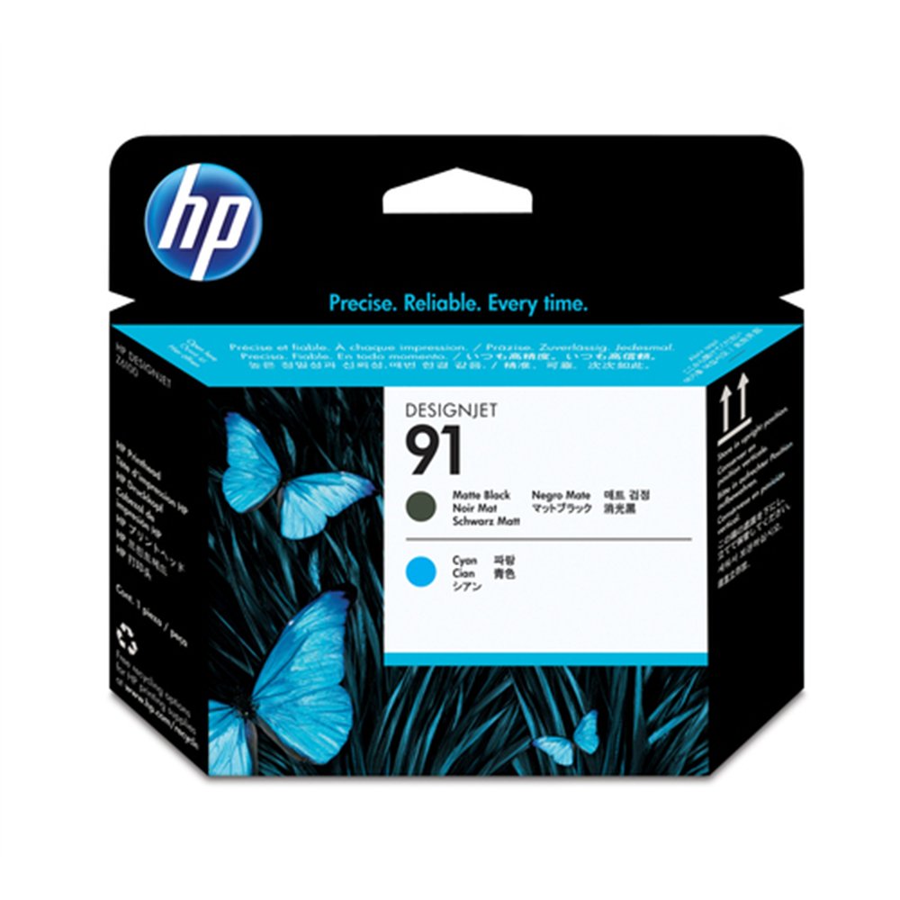 HP 91 tête d'impression noir mat et cyan