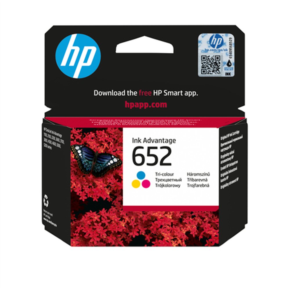 HP 652 Cartouche d’encre Ink Advantage trois couleurs authentique