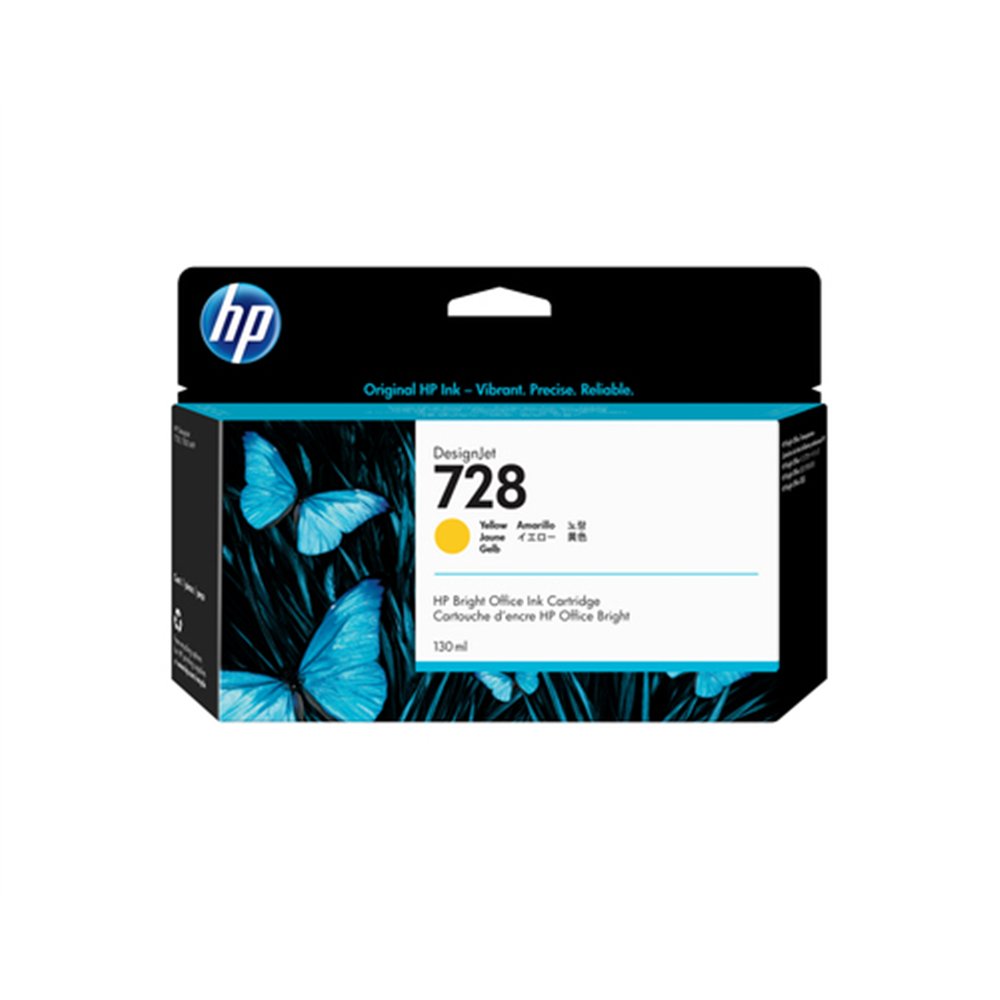 HP 728 cartouche d'encre DesignJet jaune 130 ml