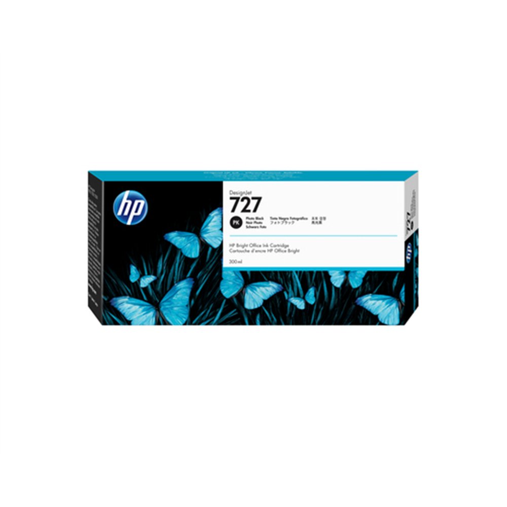 HP 727 cartouche d'encre DesignJet noire photo, 300 ml