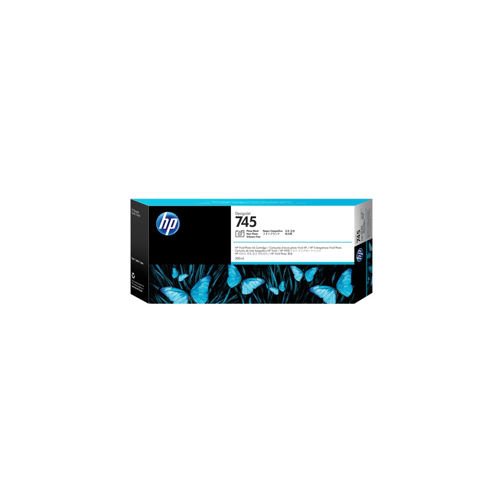 HP Cartouche d'encre DesignJet 745 noir photo, 300 ml