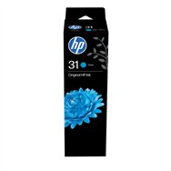 HP Bouteille d'encre cyan authentique 70 mL 31 Original