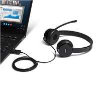 Lenovo 4XD0X88524 casque Avec fil Arceau Bureau/Centre d'appels Noir