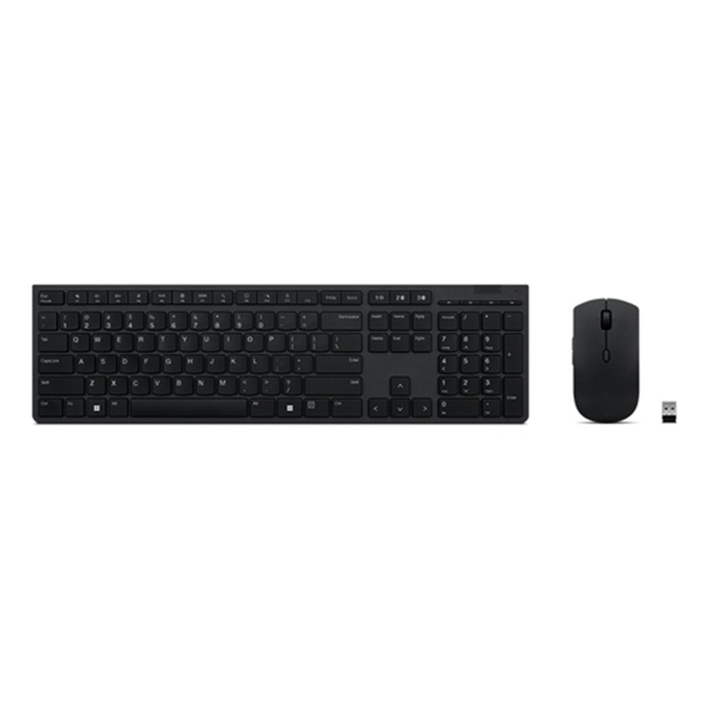 Lenovo 4X31K03968 clavier Souris incluse Bureau RF sans fil + Bluetooth Anglais américain Gris