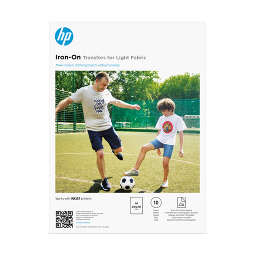 HP Transferts sur tissu pour tissu léger A4 (210 x 297 mm) - 10 feuilles