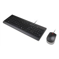 Lenovo Essential Wired Combo Black US Euro clavier Souris incluse Universel USB Noir