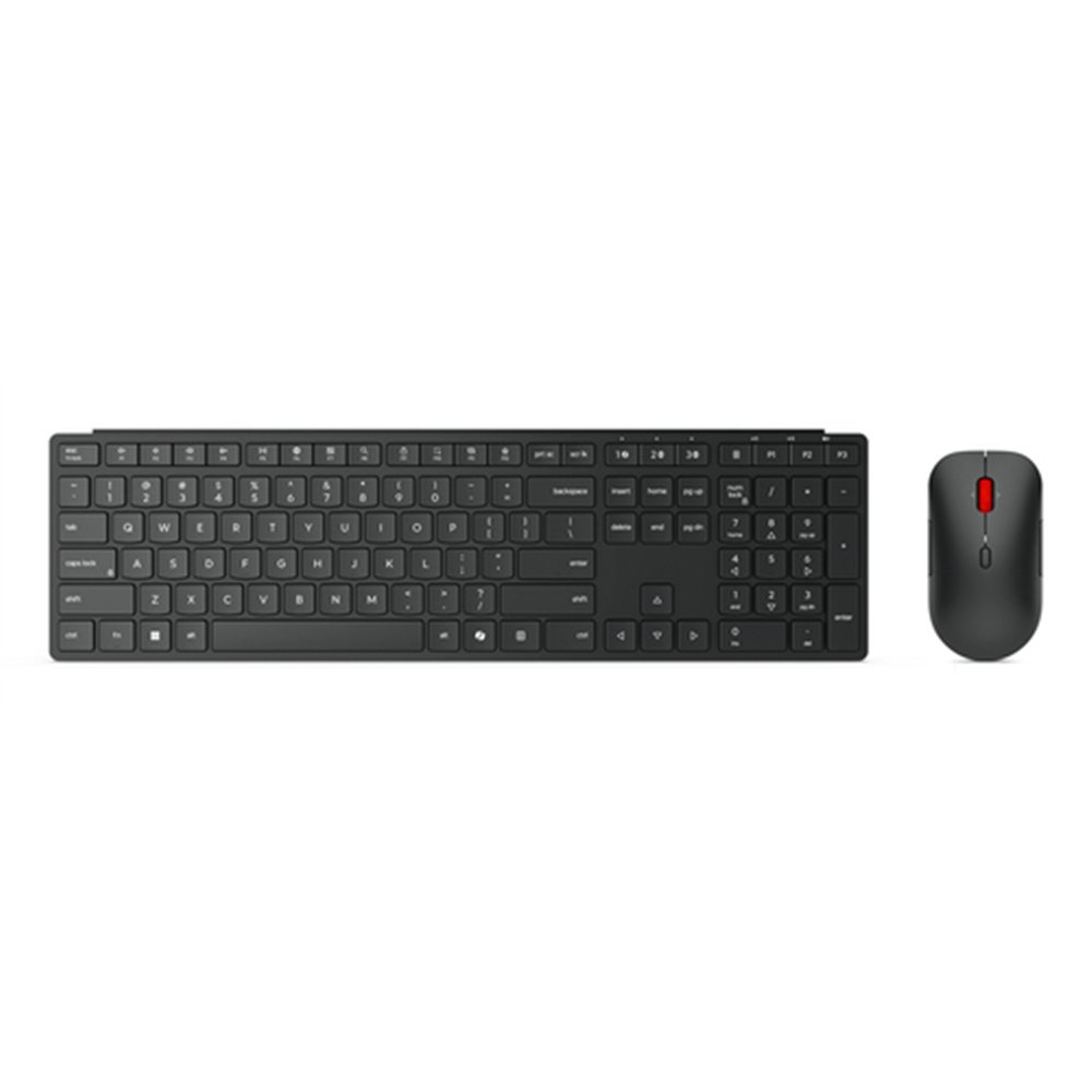 Lenovo 4X31S04843 clavier Souris incluse Bureau RF sans fil + Bluetooth Français, Allemand Noir