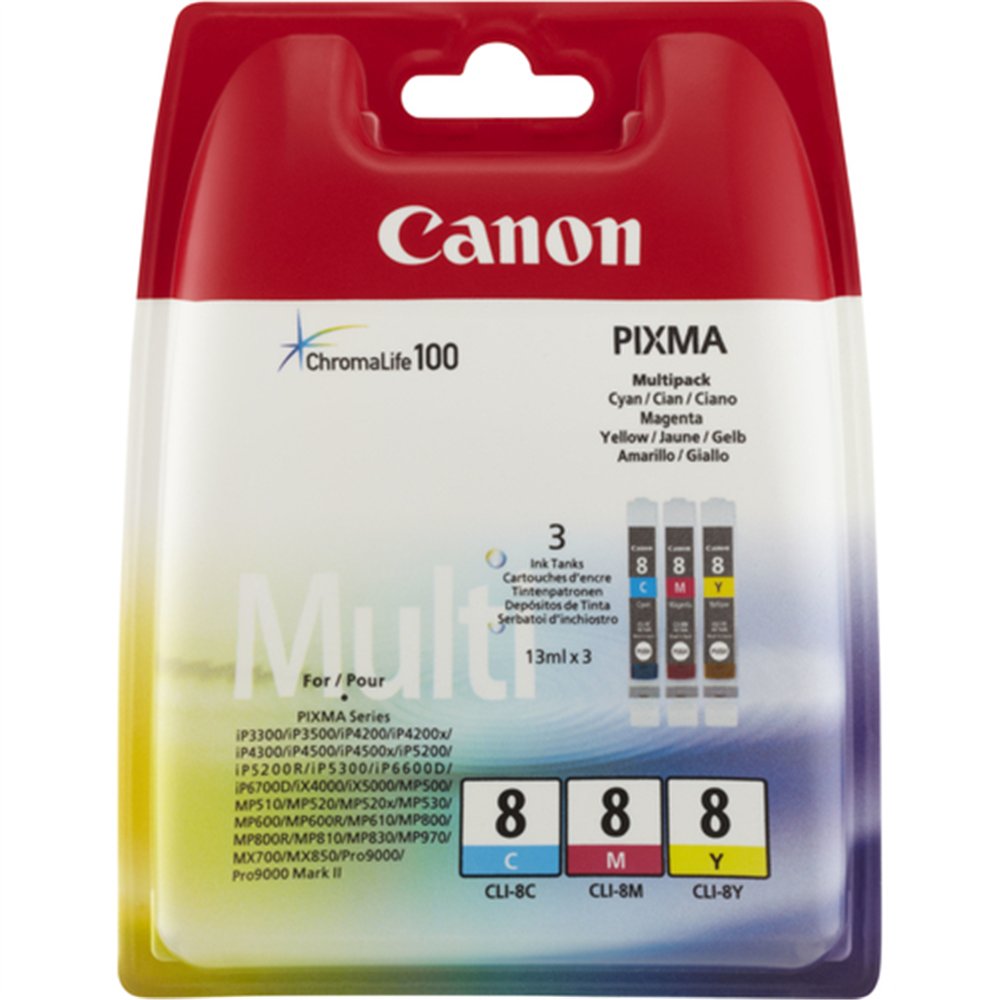 Canon 0621B029 cartouche d'encre 3 pièce(s) Original Cyan, Magenta, Jaune