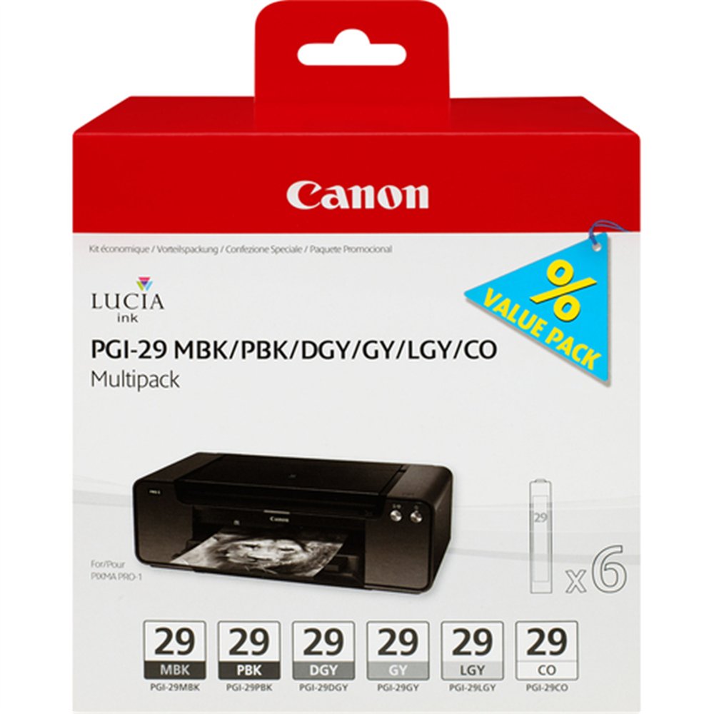 Canon 4868B018 cartouche d'encre Original Noir, Gris foncé, Gris, Gris clair, Noir mat, Photo noire