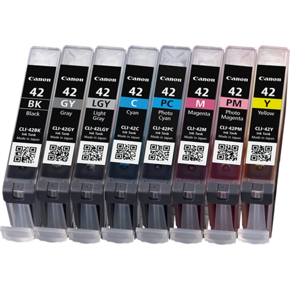 Canon 6384B010 cartouche d'encre 8 pièce(s) Original Rendement standard Noir, Cyan, Gris, Gris clair, Magenta, Photo cyan,