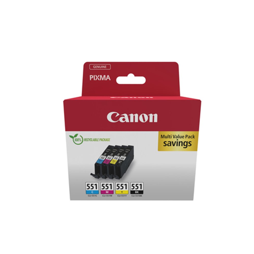 Canon 6509B016 cartouche d'encre 4 pièce(s) Original Noir, Cyan, Magenta, Jaune