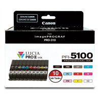 Canon PFI-5100 Multipack cartouche d'encre 10 pièce(s) Original Rendement standard Cyan, Noir mat, Noir
