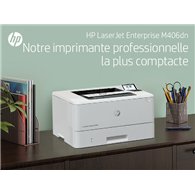 HP LaserJet Enterprise M406dn Noir et blanc Imprimante, Ethernet uniquement Recto verso