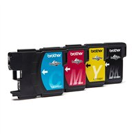 Brother LC1100VALBP cartouche d'encre 4 pièce(s) Original Noir, Cyan, Magenta, Jaune