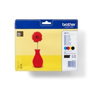 Brother LC121VALBP cartouche d'encre 4 pièce(s) Original Noir, Cyan, Magenta, Jaune