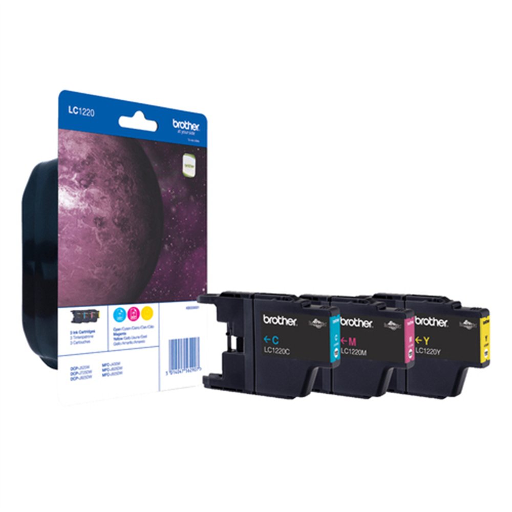 Brother LC1220RBWBP cartouche d'encre 3 pièce(s) Original Cyan, Magenta, Jaune