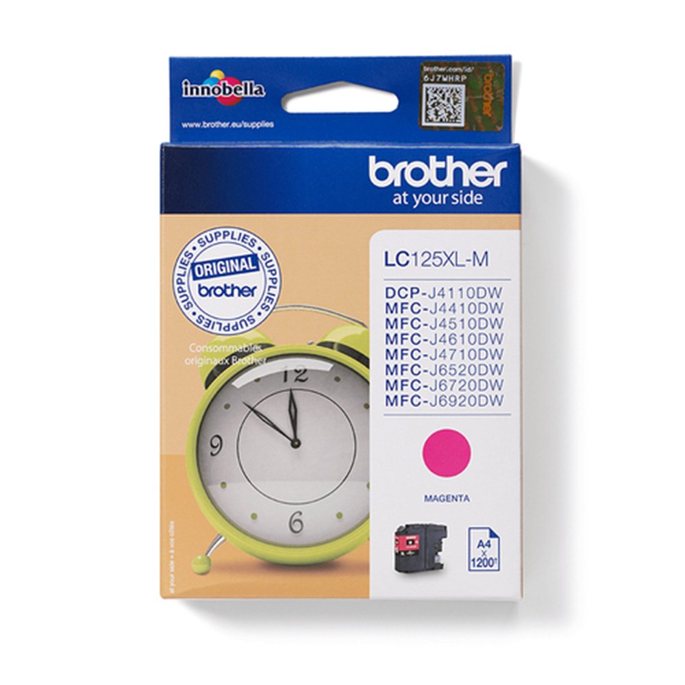 Brother LC125XLM cartouche d'encre 1 pièce(s) Original Rendement extra (super) élevé Magenta