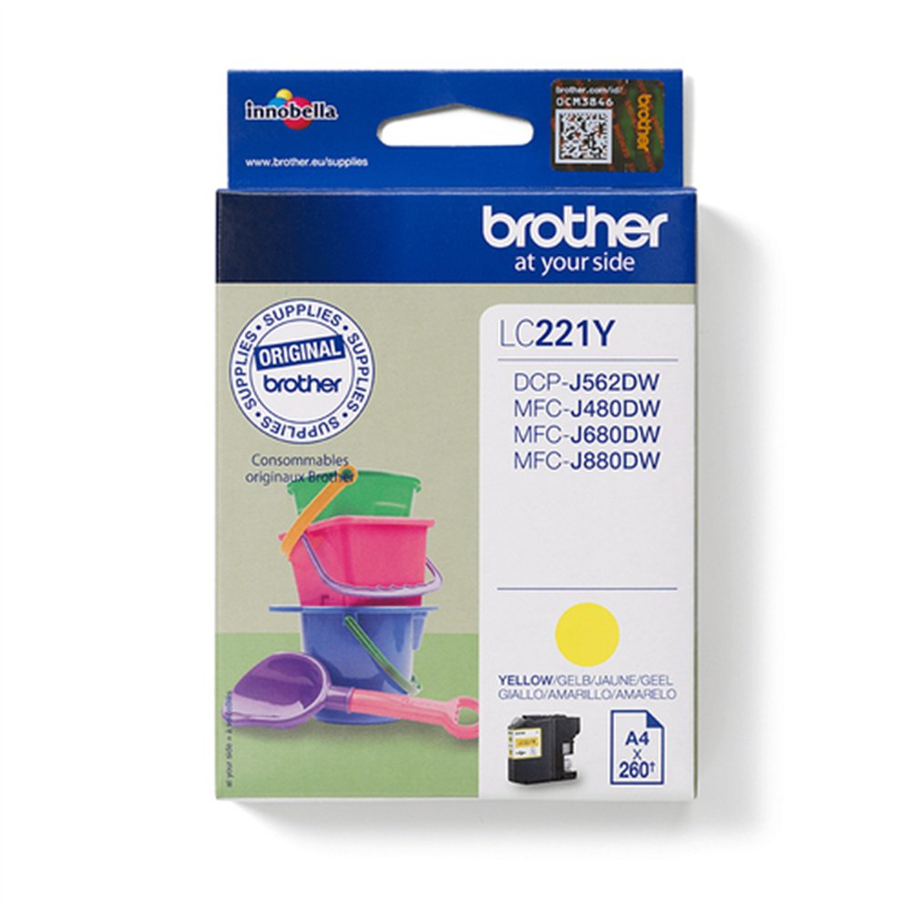 Brother LC221Y cartouche d'encre 1 pièce(s) Original Jaune