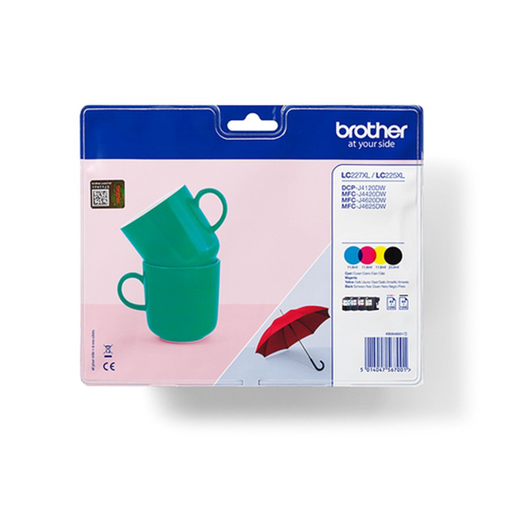 Brother LC-227XLVALBP cartouche d'encre 4 pièce(s) Original Noir, Cyan, Magenta, Jaune