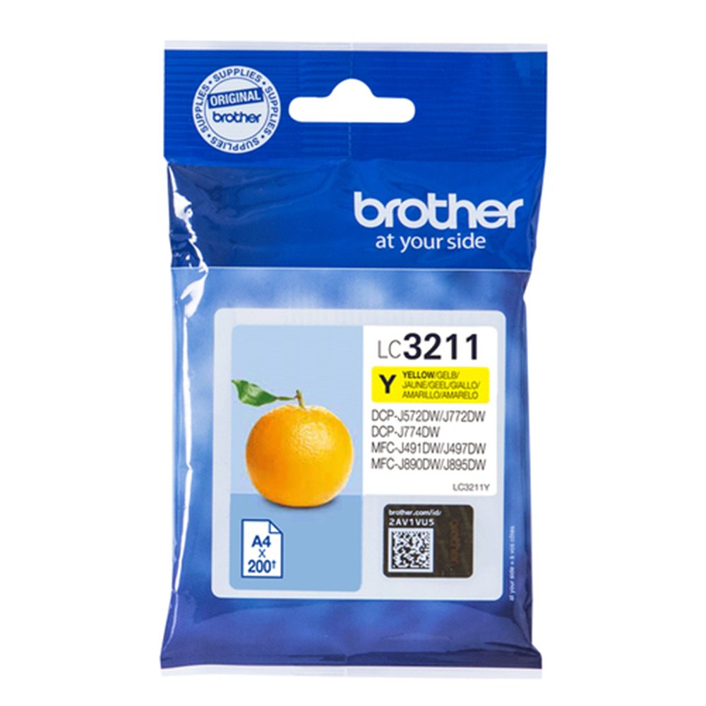 Brother LC3211Y cartouche d'encre 1 pièce(s) Original Rendement standard Jaune