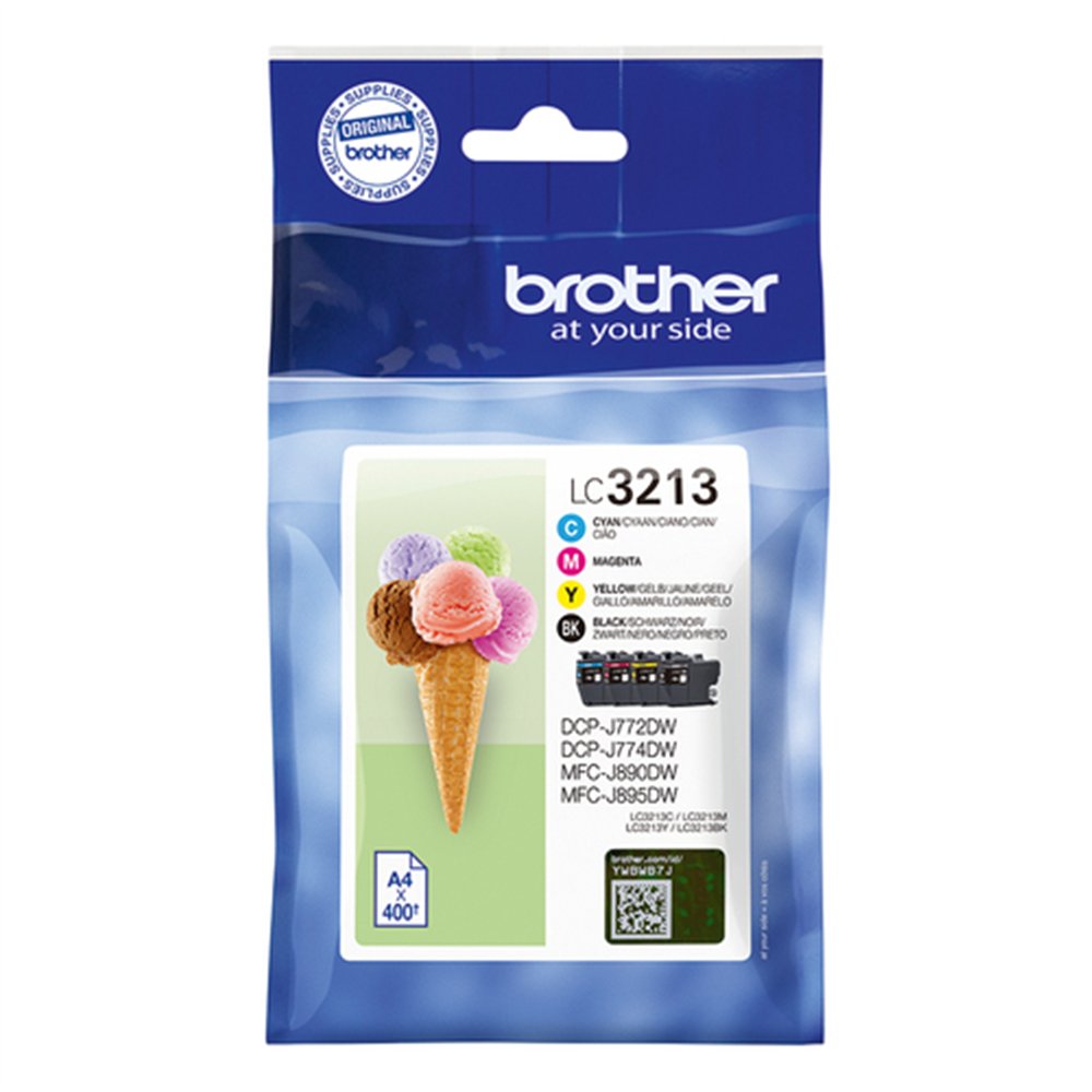 Brother LC3213VAL cartouche d'encre 4 pièce(s) Original Rendement élevé (XL) Noir, Cyan, Magenta, Jaune