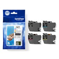 Brother LC-421VAL PagePack 4 pièce(s) Original Rendement standard Noir, Cyan, Magenta, Jaune
