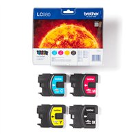 Brother LC980VALBP cartouche d'encre 4 pièce(s) Original Noir, Cyan, Magenta, Jaune