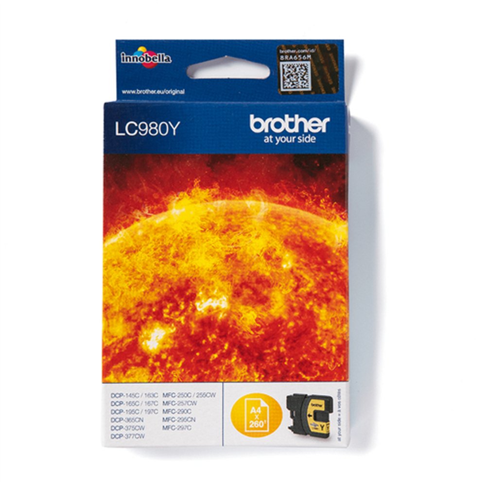 Brother LC980Y cartouche d'encre 1 pièce(s) Original Jaune