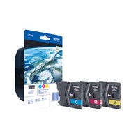 Brother LC985RBWBPDR cartouche d'encre 3 pièce(s) Original Cyan, Magenta, Jaune