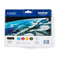Brother LC985VALBP cartouche d'encre 4 pièce(s) Original Noir, Cyan, Magenta, Jaune