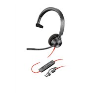HP Poly Micro-casque Poly Blackwire 3310 certifié Microsoft Teams avec adaptateur USB-C/A TAA