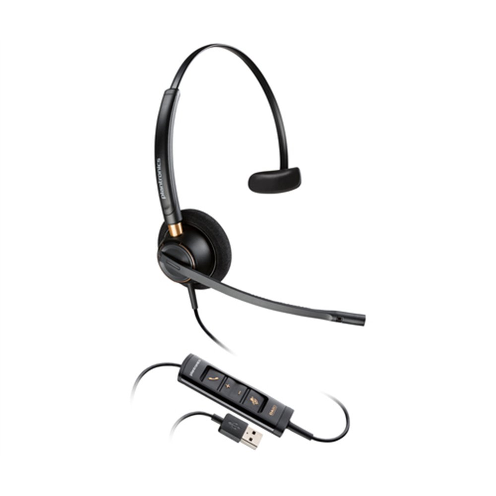 HP Poly Micro-casque Poly EncorePro 515 monaural Certifié pour Microsoft Teams avec USB-A