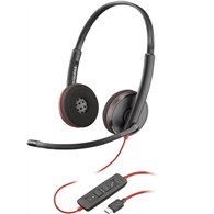 HP Poly Micro-casque Poly Blackwire C3220 stéréo USB-C noir + étui de transport (lot)