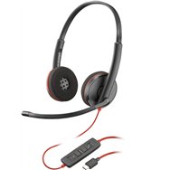 HP Poly Micro-casque Poly Blackwire C3220 stéréo USB-C noir + étui de transport (lot)