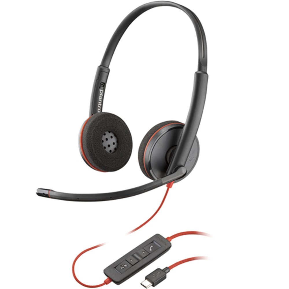 HP Poly Micro-casque Poly Blackwire C3220 stéréo USB-C noir + étui de transport (lot)