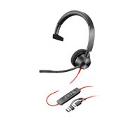 HP Poly Micro-casque Poly Blackwire 3310 monaural USB-C + adaptateur USB-C/A