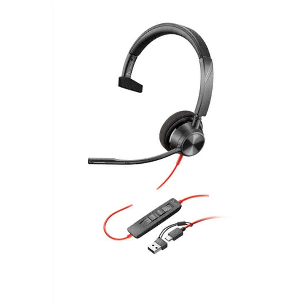 HP Poly Micro-casque Poly Blackwire 3310 monaural USB-C + adaptateur USB-C/A