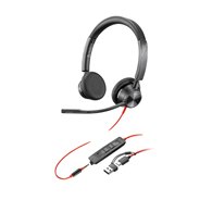 HP Poly Micro-casque Poly Blackwire 3325 stéréo USB-C + connexion 3,5 mm + adaptateur USB-C/A