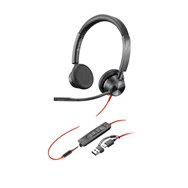 HP Poly Micro-casque Poly Blackwire 3325 stéréo USB-C + connexion 3,5 mm + adaptateur USB-C/A