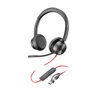 HP Poly Micro-casque Poly Blackwire 8225 stéréo USB-C certifié Microsoft Teams + adaptateur USB-C/A