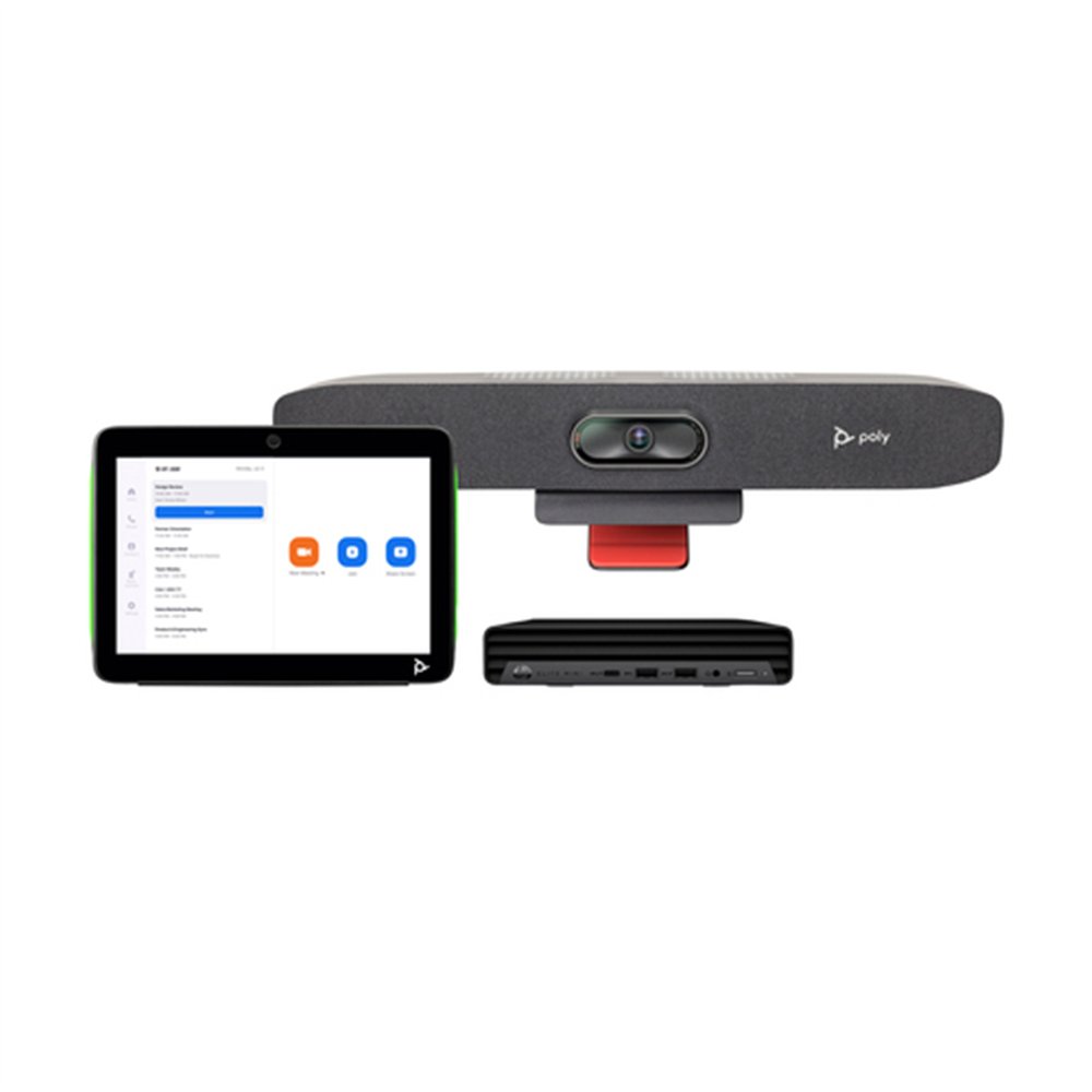 HP Poly Pack Poly Studio Small Room pour Zoom Rooms : Barre de visioconférence Studio R30 USB et PC HP avec TC10 (ABB)