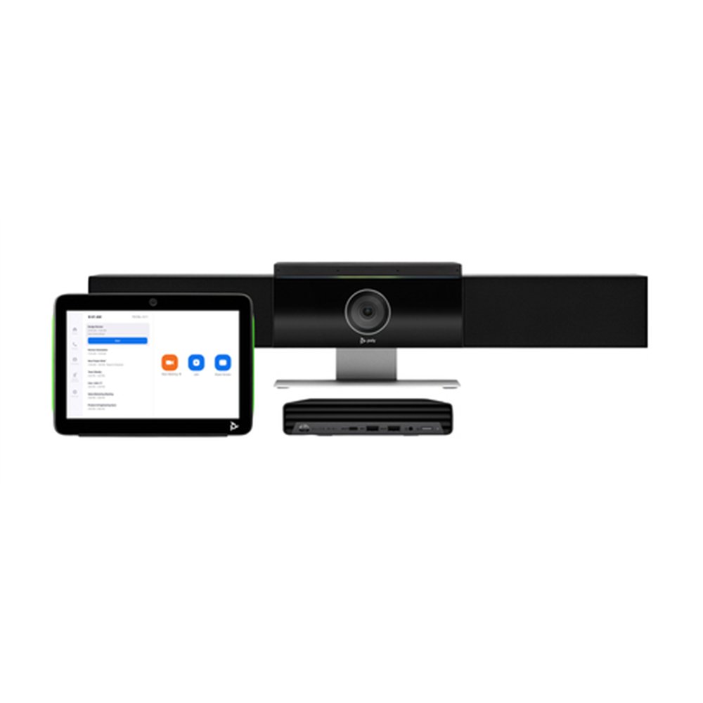 HP Poly Pack Poly Studio Medium Room pour Zoom Rooms : Barre de visioconférence Studio USB et PC HP avec TC10