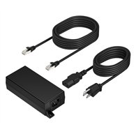 HP Poly PoE++ 65W 2.5G Adapter with 3.66m CAT6A Cable and Power Cord Noir