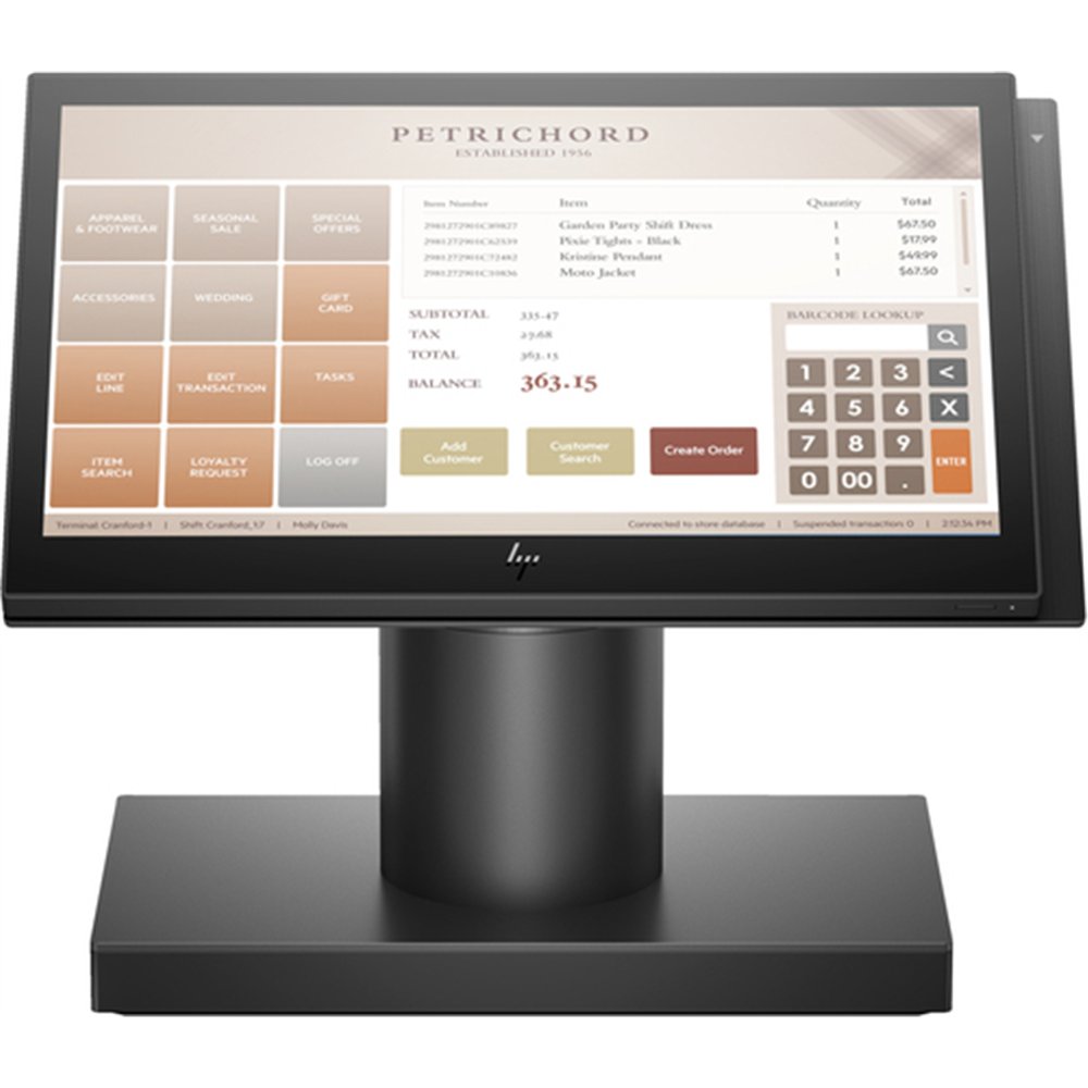 HP Engage One All-in-One System Model 141 3965U 2,2 GHz 35,6 cm (14") 1920 x 1080 pixels Écran tactile
