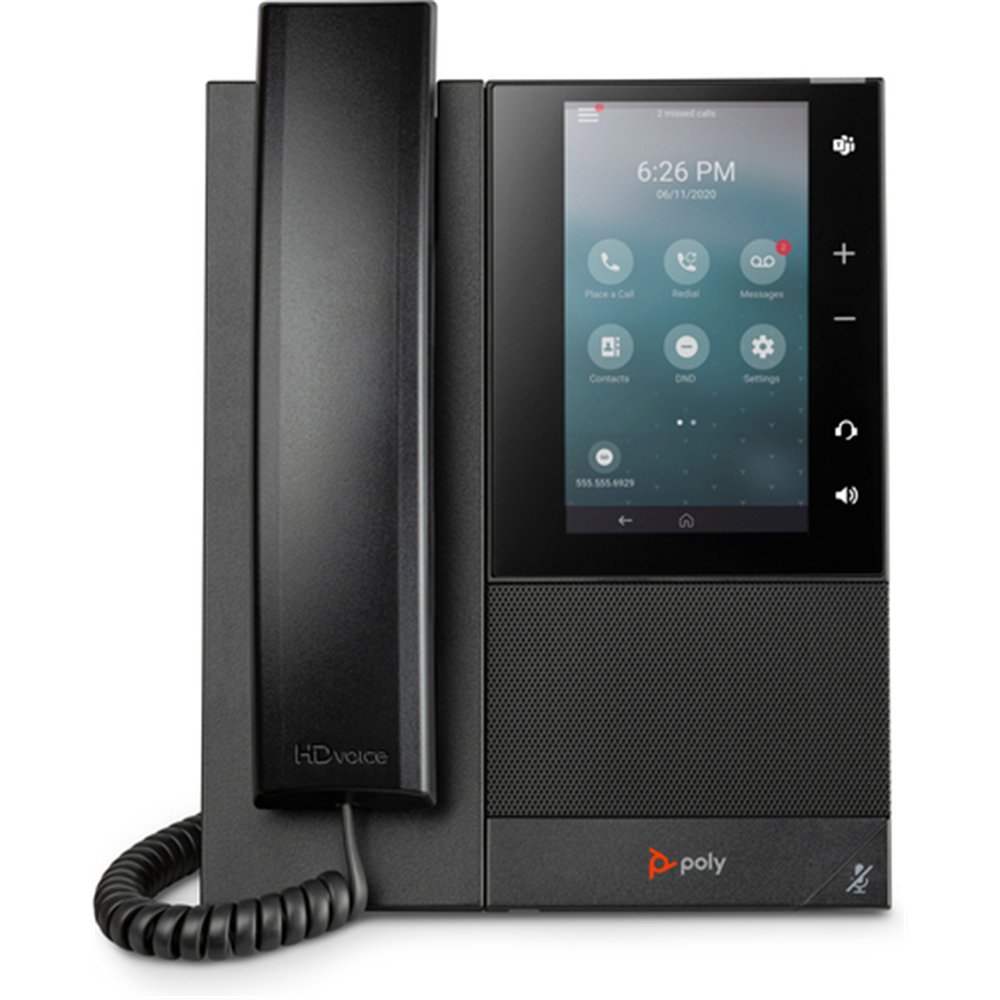 HP Poly Téléphone multimédia professionnel Poly CCX 500 avec Open SIP et compatible PoE