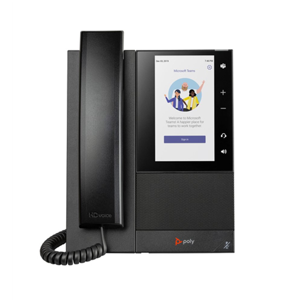 HP Poly Téléphone multimédia professionnel Poly CCX 505 pour Microsoft Teams et compatible PoE